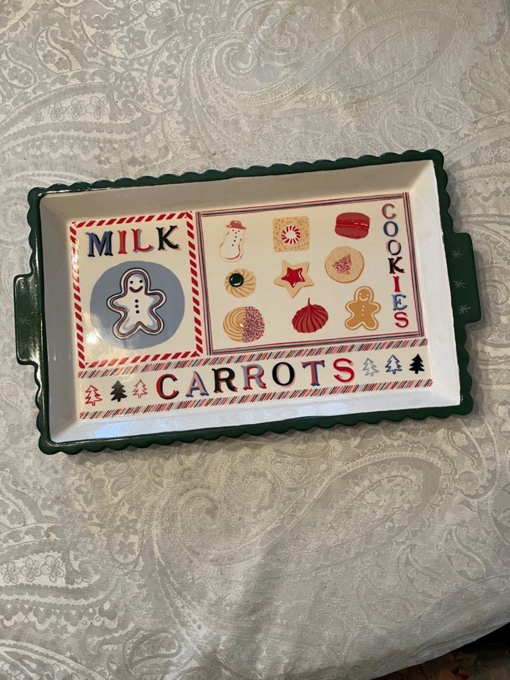 Anthropologie George & Viv Ceramic Serving Platter Art by Emily Taylor EUC